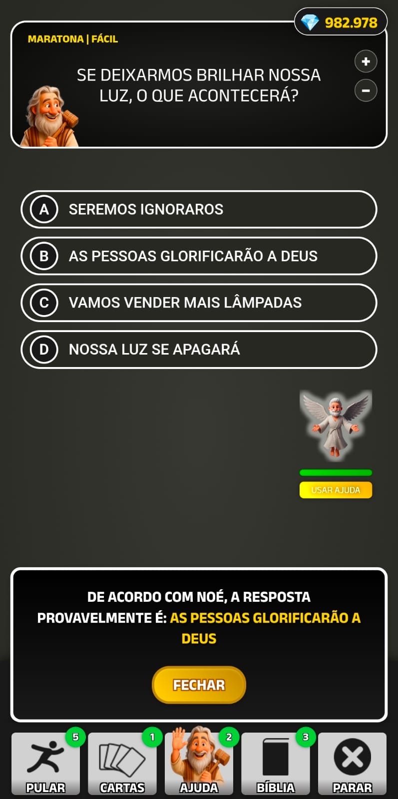 Novidades do app