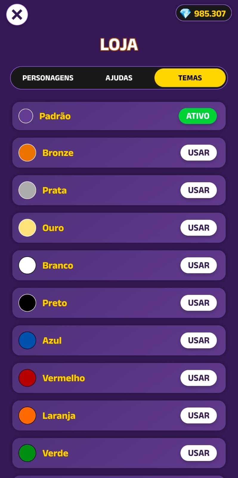 Pontuações ao vivo